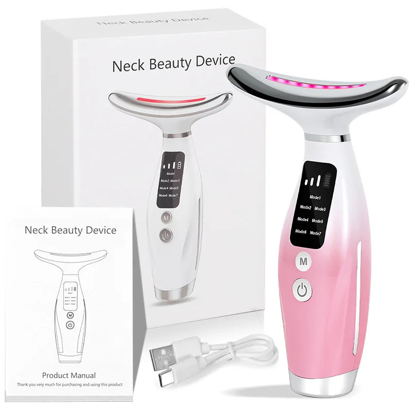 RadianceLift™ EMS7 Color Face &amp; Neck Massager – Voor een Stralendere en Verzorgde Huid