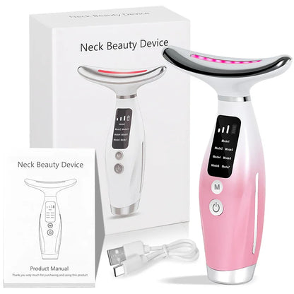 RadianceLift™ EMS7 Color Face &amp; Neck Massager – Voor een Stralendere en Verzorgde Huid