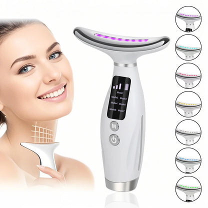 RadianceLift™ EMS7 Color Face &amp; Neck Massager – Voor een Stralendere en Verzorgde Huid