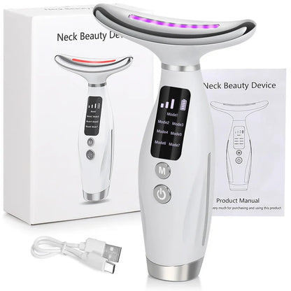 RadianceLift™ EMS7 Color Face &amp; Neck Massager – Voor een Stralendere en Verzorgde Huid